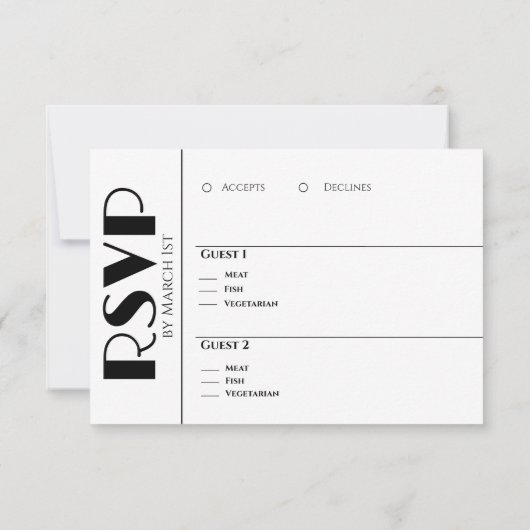 Schwarz-Weiß-Wir-Hochzeitsrennen- RSVP Karte (Rückseite)