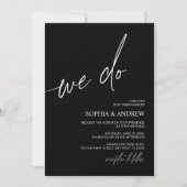 Schwarz & Weiß wir machen Minimalistisch Hochzeits Einladung (Vorderseite)