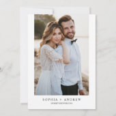 Schwarz & Weiß wir machen Minimalistisch Hochzeits Einladung (Rückseite)