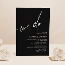 Schwarz & Weiß wir machen Minimalistisch Hochzeits