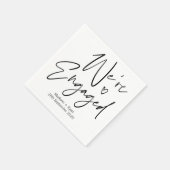 Schwarz & Weiß Wir sind Verlobte Dekoration von En Serviette (Ecke)