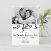 Schwarz & Weiß wir verlängern uns noch immer. Einladung (Stehend Vorderseite)