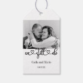 Schwarz & Weiß wir verlängern uns noch immer. Geschenkanhänger (Vorderseite)