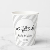 Schwarz & Weiß wir verlängern uns noch immer. Pappbecher (Rückseite)