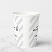 Schwarz & Weiß wir verlängern uns noch immer. Pappbecher (Rechts)