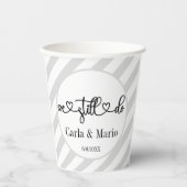 Schwarz & Weiß wir verlängern uns noch immer. Pappbecher (Vorderseite)