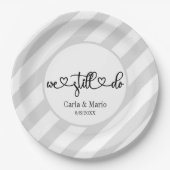 Schwarz & Weiß wir verlängern uns noch immer. Pappteller (Vorderseite)