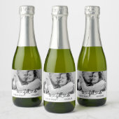 Schwarz & Weiß wir verlängern uns noch immer. Schaumweinetikett (Flaschen)