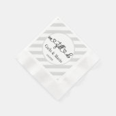 Schwarz & Weiß wir verlängern uns noch immer. Serviette (Ecke)