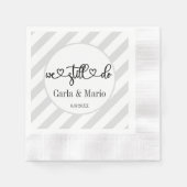 Schwarz & Weiß wir verlängern uns noch immer. Serviette (Vorderseite)