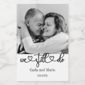 Schwarz & Weiß wir verlängern uns noch immer. Weinetikett (Einzelnes Label)