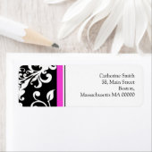 Schwarz-Weiß-Wirbel - Adresslisten mit rosa (Insitu)