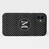 Schwarz-Weiß-Wirbel Case-Mate iPhone Hülle (Rückseite (Horizontal))