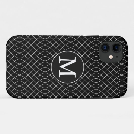 Schwarz-Weiß-Wirbel Case-Mate iPhone Hülle (Rückseite (Horizontal))