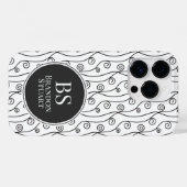 Schwarz-Weiß-Wirbel Case-Mate iPhone Hülle (Rückseite (Horizontal))