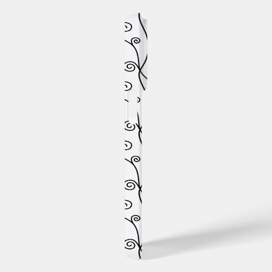 Schwarz-Weiß-Wirbel Case-Mate iPhone Hülle (Rückseite / Rechts)