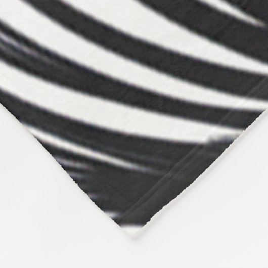 Schwarz-Weiß-Wirbel Fleecedecke (Ecke)