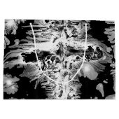 Schwarz-Weiß-Wirbel Große Geschenktüte (Rückseite)