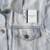 Schwarz-Weiß-Wirbel Hochzeit Button (Beispiel)