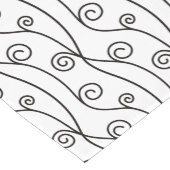 Schwarz-Weiß-Wirbel Kurzer Tischläufer (Ecke)