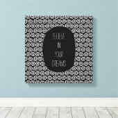 Schwarz-Weiß-Wirbel Leinwanddruck (Insitu (Holzboden))