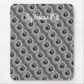 Schwarz-Weiß-Wirbel - Moderne Moderne Mousepad (Vorne)