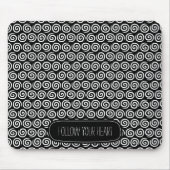 Schwarz-Weiß-Wirbel Mousepad (Vorne)