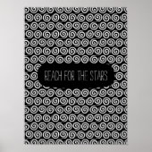 Schwarz-Weiß-Wirbel Poster (Vorne)