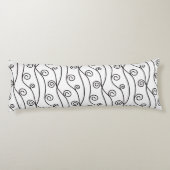 Schwarz-Weiß-Wirbel Seitenschläferkissen (Rückseite)