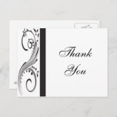 Schwarz-Weiß-Wirbel Vielen Dank Postkarte (Vorne/Hinten)