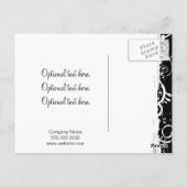 Schwarz-Weiß-Wirbel: Vorlage für Visitenkarten Postkarte (Rückseite)