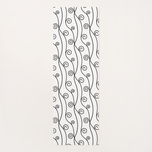 Schwarz-Weiß-Wirbel Yogamatte (Rückseite)