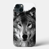 Schwarz & Weiß Wolf Augen Case-Mate iPhone Hülle (Rückseite)