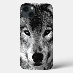 Schwarz & Weiß Wolf Augen iPhone 13 Hülle