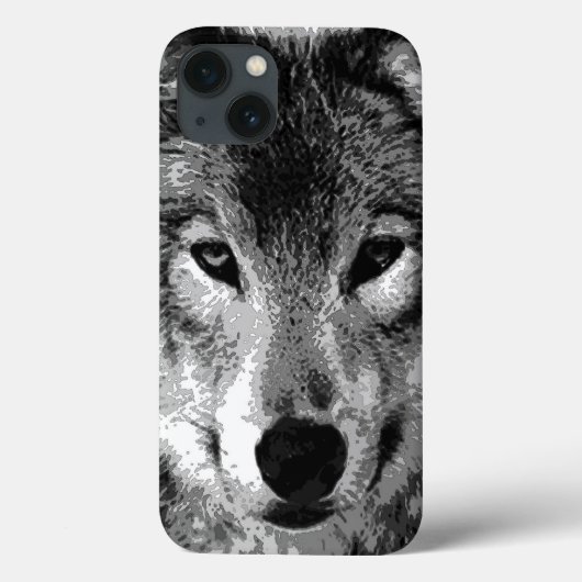 Schwarz & Weiß Wolf Augen Case-Mate iPhone Hülle (Rückseite)