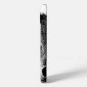 Schwarz-Weiß-Wolf-Augustift Case-Mate iPhone Hülle (Rückseite / Links)