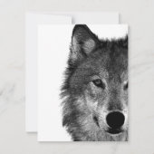 Schwarz-Weiß-Wolf-Augustift Karte (Vorderseite)
