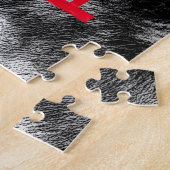 Schwarz-Weiß-Wolf-Augustift Puzzle (Seite)