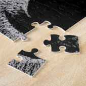 Schwarz-Weiß-Wolf-Augustift Puzzle (Seite)