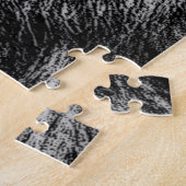 Schwarz-Weiß-Wolf-Augustift Puzzle (Seite)