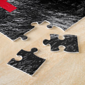 Schwarz-Weiß-Wolf-Augustift Puzzle (Seite)