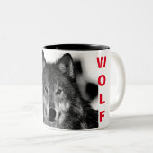 Schwarz-Weiß-Wolf-Augustift Zweifarbige Tasse (VorderseiteRechts)