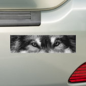 Schwarz-Weiß-Wolf Autoaufkleber (Auf Auto)