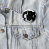 Schwarz-Weiß-Wolf Button (Beispiel)
