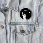 Schwarz-Weiß-Wolf Button (Beispiel)