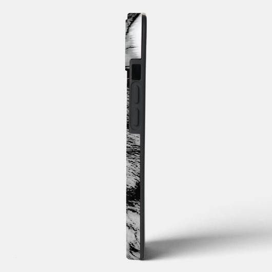 Schwarz-Weiß-Wolf Case-Mate iPhone Hülle (Rückseite / Links)