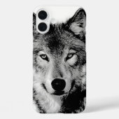 Schwarz-Weiß-Wolf Case-Mate iPhone Hülle (Rückseite)