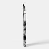 Schwarz-Weiß-Wolf Case-Mate iPhone Hülle (Rückseite / Links)