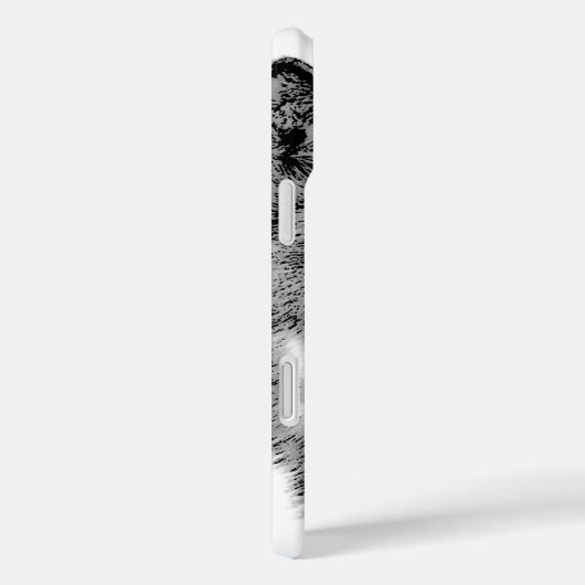 Schwarz-Weiß-Wolf Case-Mate iPhone Hülle (Rückseite / Rechts)