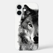 Schwarz-Weiß-Wolf Case-Mate iPhone Hülle (Rückseite)